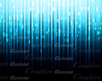 Digital Computer Wallpaper | Sparkling Rain in Blue | Desktop Design |