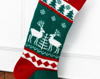 Wool Christmas Stocking Reindeer (Personalized)