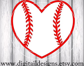 Sports Half Hearts SVG png dxf eps ai fcm Baseball