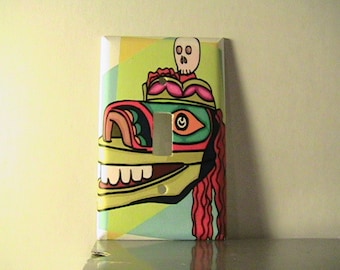 Mexican Mask Skeleton Day of the Dead Single Switchplate Cover - Free Shipping - 1004DD