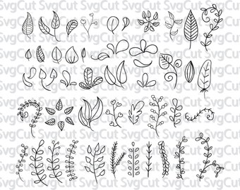 Leaf svg, Branches Cut file, Wedding Vector Clip Art, DIY wedding invitation clipart, ornament svg files, Silhouette and Cricut files