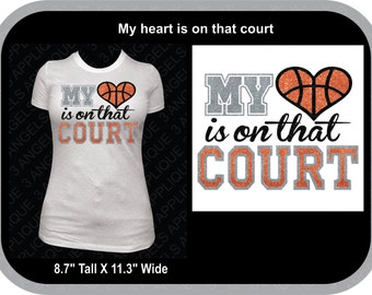 My Heart Is On That Court SVG Cutter Design INSTANT DOWNLOAD