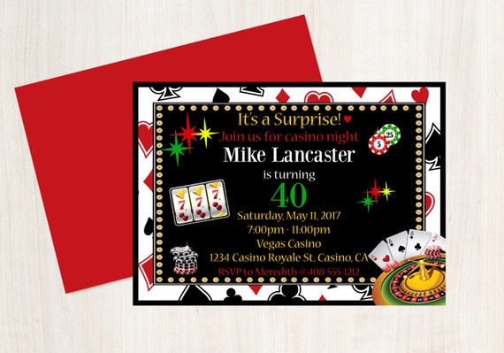 Blackjack Party Invitations 3