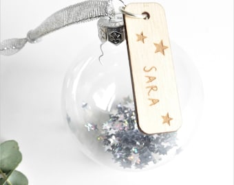 Personalised Glass Bauble | Personalised bauble | Glass Ornaments | Wedding Baubles | Bridesmaid Token