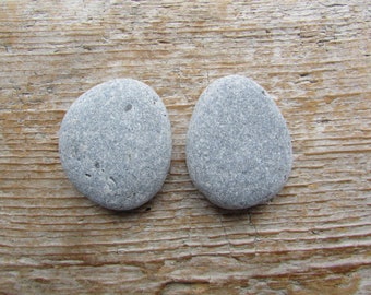 LARGE Natural Stone Cabinet Knobs BLUE WHALE Round Beach Stone Cabinet Knobs