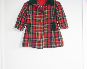 Vintage Plaid Girl's Jacket