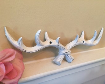 Antler Hook/ Towel Holder/ Antler Towel Holder/ Cast Iron Antler Holder/ Jewlery Holder/ Antler Hook/ Antler Hanger/ Wall Decor