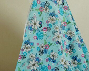 Fabric cotton blue flower 150 cmx50cm