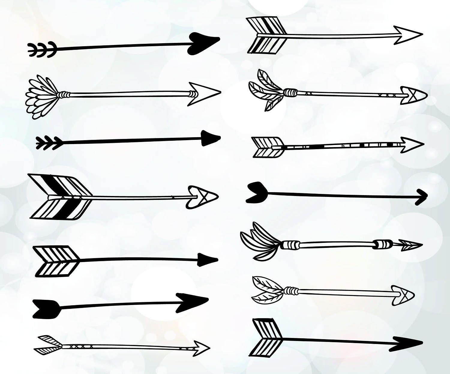 Download Arrows svg files for cutting - hand drawn boho arrows ...