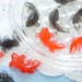 4 pcs Black and Red Goldfish Cabochon (16mm27mm) DR550