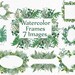 Watercolor Fern Frames clipart: "WATERCOLOR FRAMES" Greenery clipart Wedding clip art Foliage clip art Diy wedding Watercolor frames
