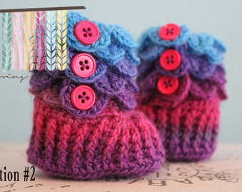 Crocodile Stitch Booties - Crochet Baby Booties - CUSTOM OPTIONS AVAILABLE