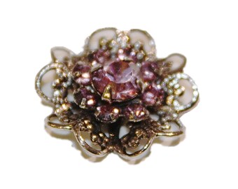 Cristal fleur avec pétales en filigrane