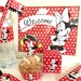 Minnie Mouse party printables, Red and Black Minnie Mouse Birthday party decorations, everything you need for your minnie mouse party