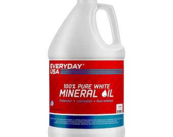 Food-Grade White Mineral Oil - Pure 1 Gallon Bottle, by Everyday USA®