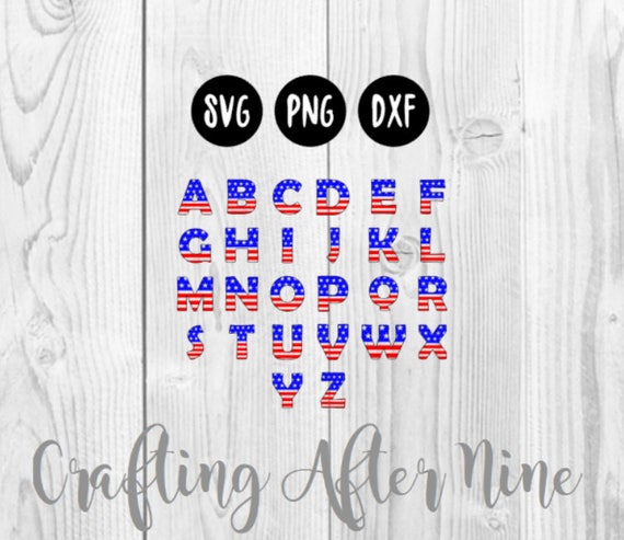 Download American Flag Font SVG Font Svg American Flag Letters Svg