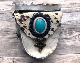 Gypsy leather Hip Bag, Festival Bag, boho fanny pack, belt bag by Dazzling Gypsy Queen