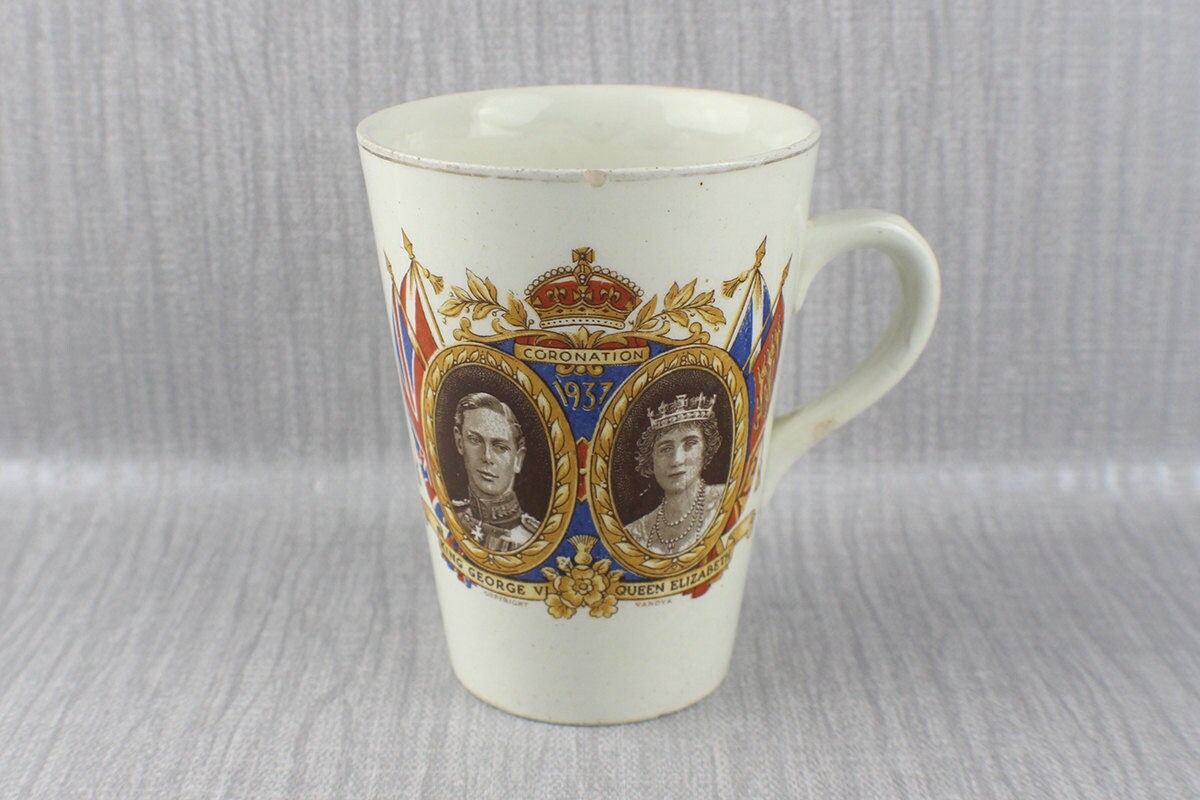 1937 King George VI Coronation Mug Commemorative Ceramic Cup