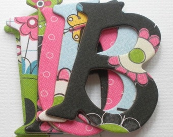 PETAL PUSHERS - Bo Bunny - Chipboard Letters - Shabby Floral Alphabet