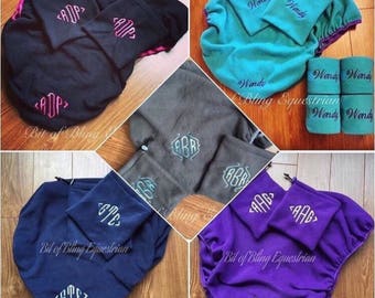 Personnalisé monogramme anglais Saddle & étrier Cover Set