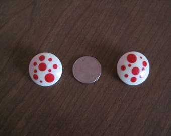 Polka Dot earrings/ 1960