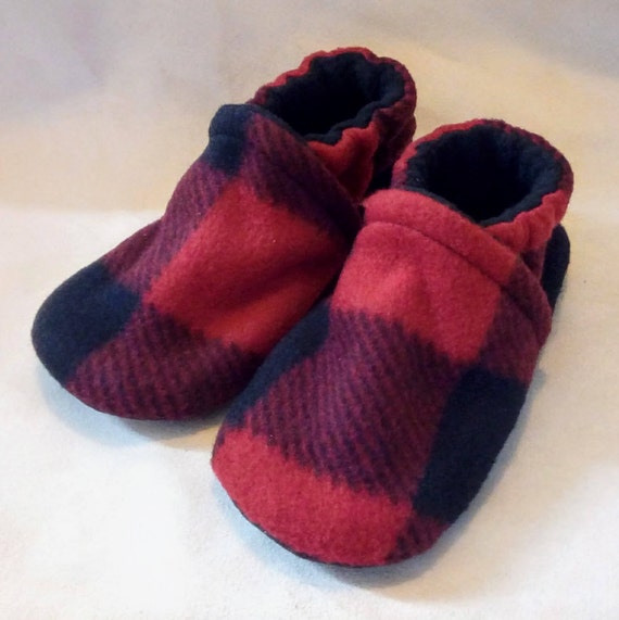 Buffalo Plaid: Soft Sole Baby Shoes 18-24M Buffalo Plaid: Soft Sole Baby Shoes 18-24M