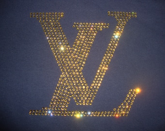 LV Inspired Rhinestone T-shirt