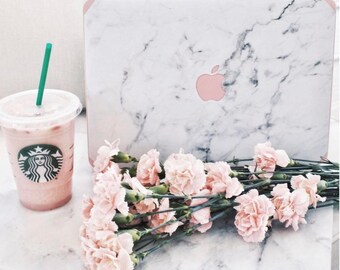 Pink Rose Marble Laptop Case | Macbook Pro Case Macbook Case Macbook Air Case Macbook Air 13 Case Macbook Pro 13 Case Laptop Case