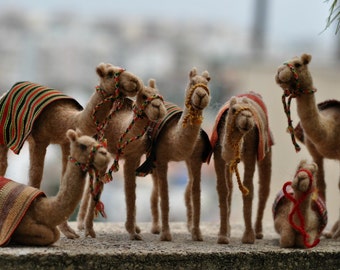Needle felted Camel. Made to order