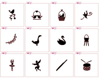 12 Days of Christmas Standard Stencils Now in 2 Sizes!