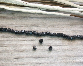 60 cm de perles de jais vintage 3mm bijoux broderie passementerie