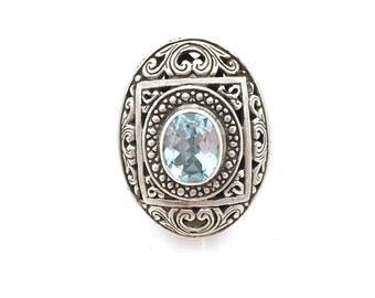 Blue Topaz Statement Ring
