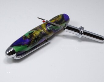 Acrylic Single Headed Seam Ripper, hand turned!