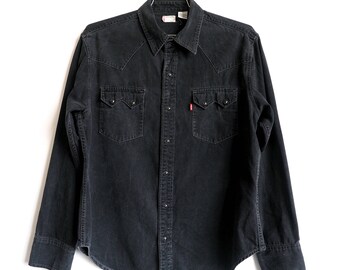 mens black levis denim jacket