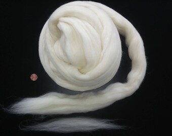 1lb (or MORE!) Natural White Wool Top Roving Fiber Spinning, Spin, Wet or Dry Felt, Felting, Weave, Knit, Crafts USA -SALE!