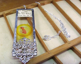 Microscope Slide Histology Necklace, Cat Anatomy, Science Jewellery, Biology Gift