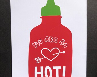 Hot Sauce Valentines Day Card