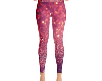 Red Glitterati - Yoga Leggings