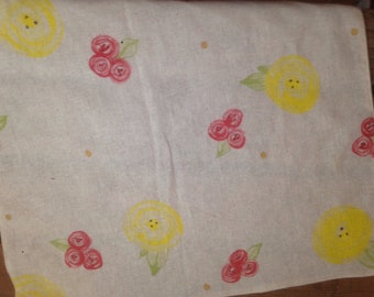 Red yellow and gold bread cloth/ table topper