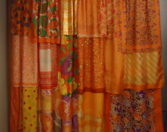 Shades of Orange Gypsy Boho Curtains - 63"