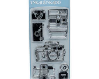 Inkadinkado Clear Acrylic Stamp Set - CAMERAS - CS082