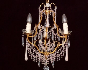Very pretty and charming chandelier with beads