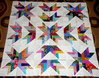 36 FRENCH BRAIDS Quilt Top Fabric Blocks Squares