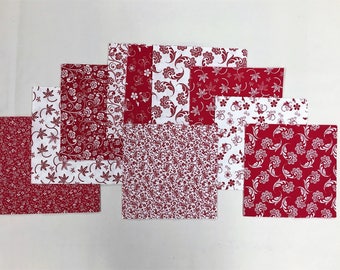 Red & White Charm Pack 40 5 inch squares