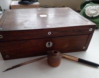 Mother of Pearl and Rosewood Writing Slope