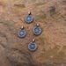 Tiny Copper Charms for Earrings, Bracelets or Necklaces - Findings and Supplies - DIY - 4 Pieces - Destash
