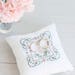 Ring bearer pillow - Ring pillow - wedding pillow - Embroidered white ring pillow
