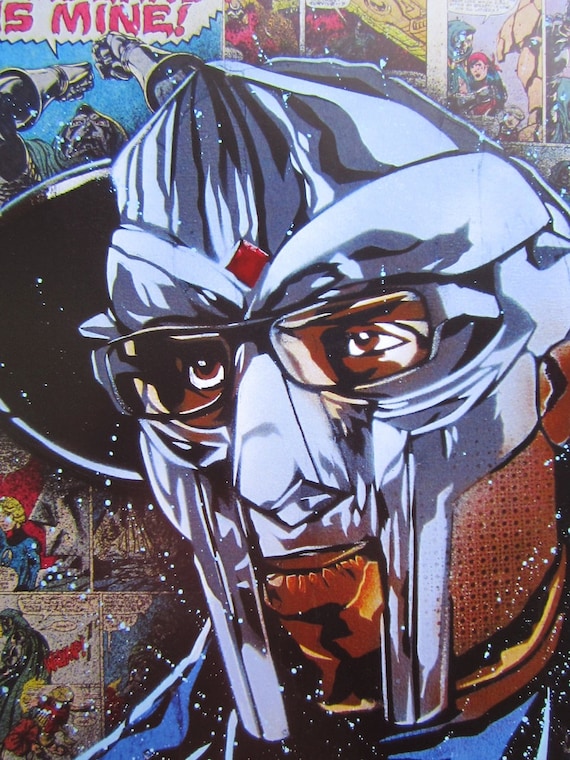 Mf Doom Comic Book Stencil Art Print