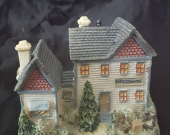 Mini Village House Hand Painted Vintage