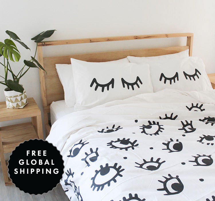 Eyes Duvet Cover Single Three Quarter Queen & King 100